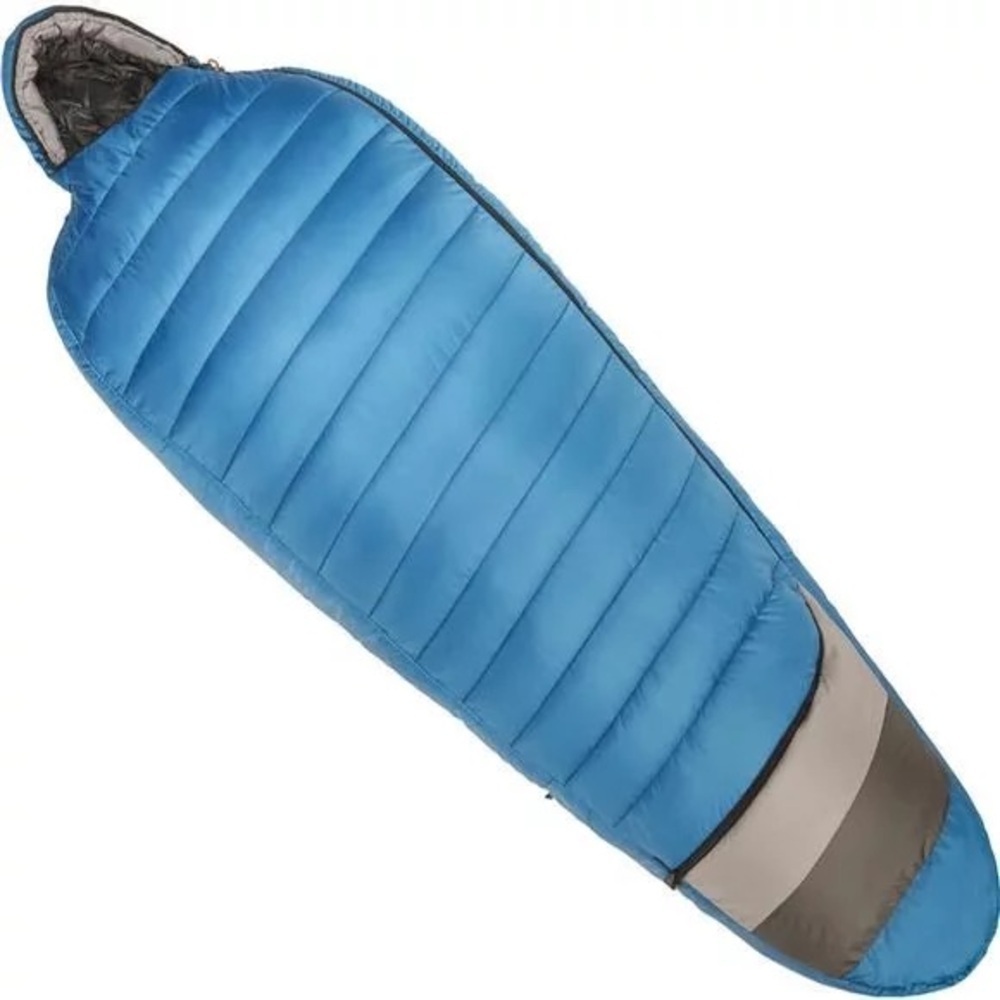 Kelty Blue and Gray Sleeping Bag 40F/4C Tuck 40 degrees Thermapro ultra long